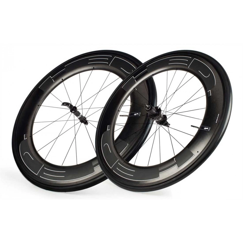 HED Jet 9 Black Rim Brake Tubeless Wheelset